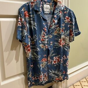 Denim & Flower Party Shirt | Size S